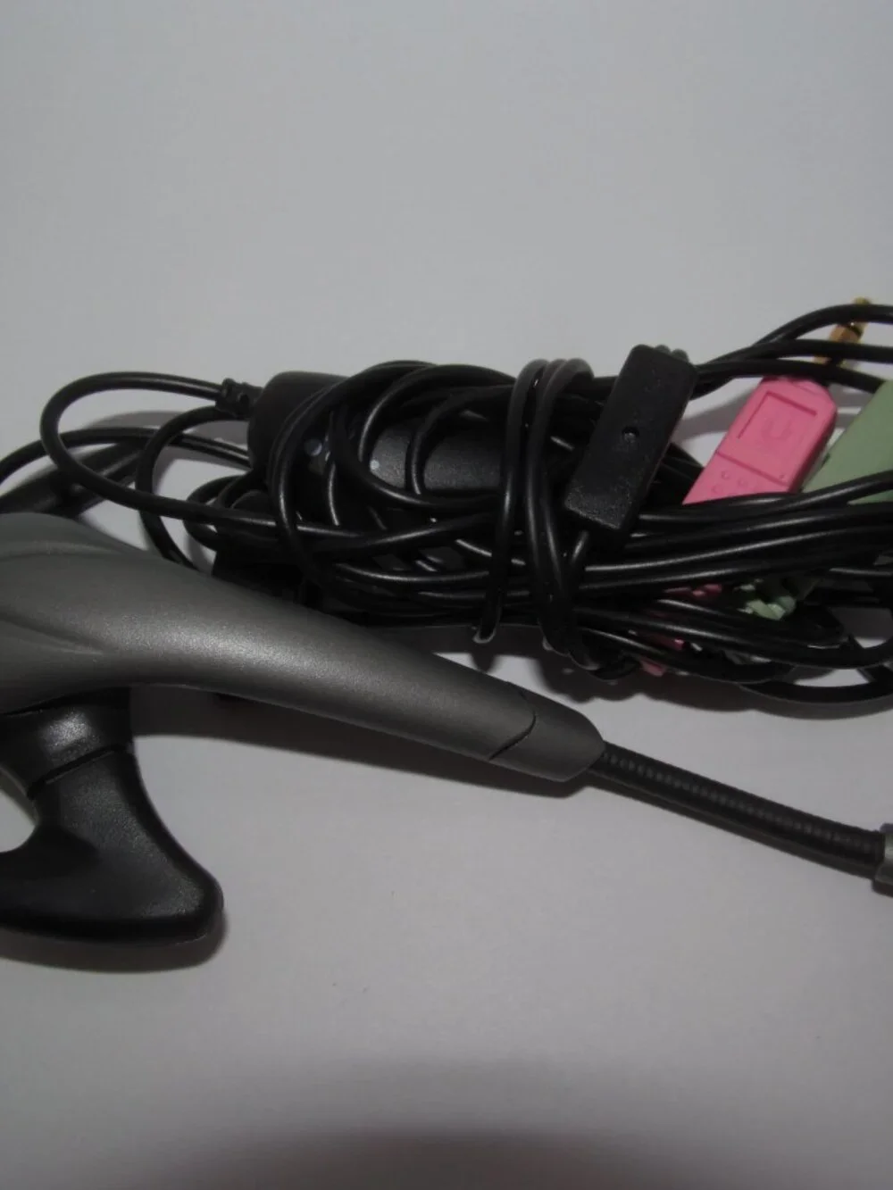 Cyber Acoustics HS-700 Vintage 2000's Y2k Earclip Headset + Microphone & Volume